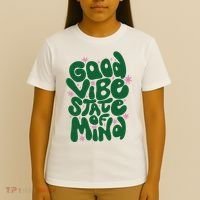 Good Vibe State Of Mind Retro Quote T-Shirt thumb 4