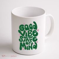Good Vibe State Of Mind Retro Quote Coffee Mug thumb 1