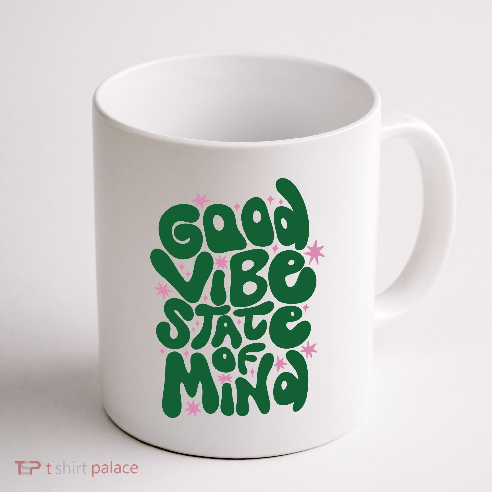 Good Vibe State Of Mind Retro Quote Coffee Mug