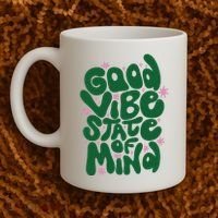 Good Vibe State Of Mind Retro Quote Coffee Mug thumb 2