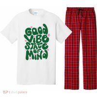 Good Vibe State Of Mind Retro Quote Pajama Set thumb 0