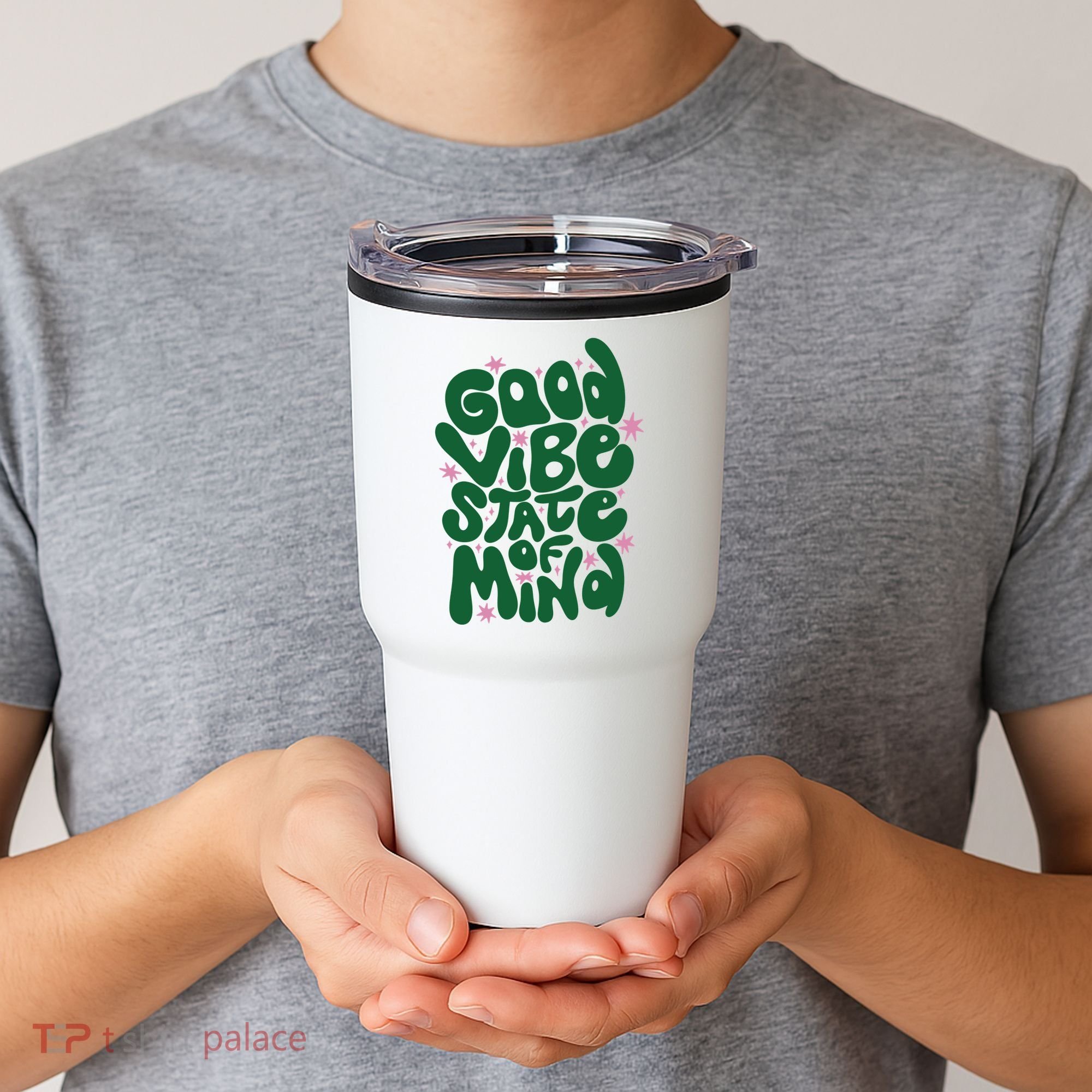 Good Vibe State Of Mind Retro Quote Tumbler