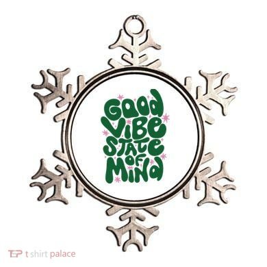 Good Vibe State Of Mind Retro Quote Ornament