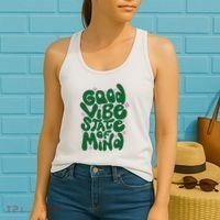 Good Vibe State Of Mind Retro Quote Women's Tank Top thumb 2