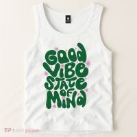 Good Vibe State Of Mind Retro Quote Tank Top thumb 2