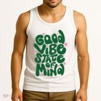 Good Vibe State Of Mind Retro Quote Tank Top thumb 3