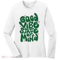 Good Vibe State Of Mind Retro Quote Women's Long Sleeve Shirt thumb 0