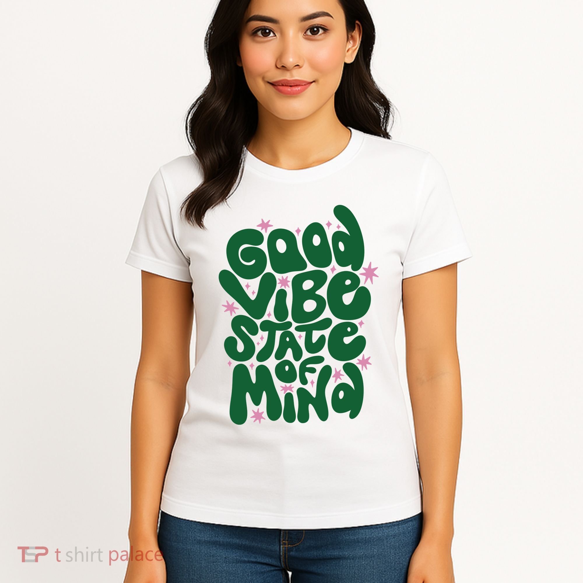 Good Vibe State Of Mind Retro Quote Women's T-Shirt