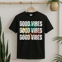 Good Vibes Smiley Retro Vintage T-Shirt thumb 2