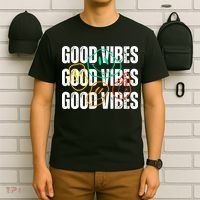 Good Vibes Smiley Retro Vintage T-Shirt thumb 6