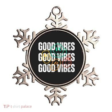 Good Vibes Smiley Retro Vintage Ornament