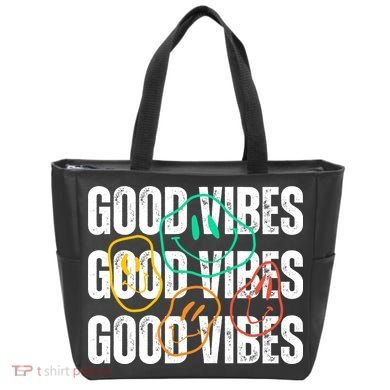 Good Vibes Smiley Retro Vintage Bag