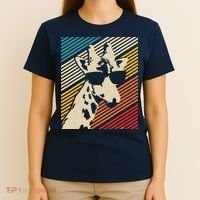 Giraffe Vintage Sunglasses Funny African Animal Lover Gift T-Shirt thumb 4