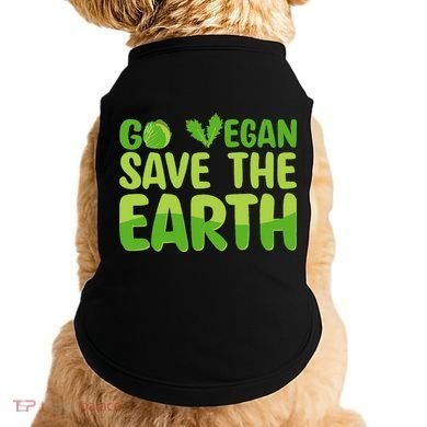 Go Vegan Save The Earth Planet Globe Earth Day April 22 Doggie Tank