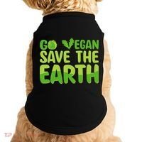 Go Vegan Save The Earth Planet Globe Earth Day April 22 Doggie Tank thumb 0