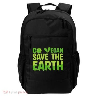 Go Vegan Save The Earth Planet Globe Earth Day April 22 Backpack