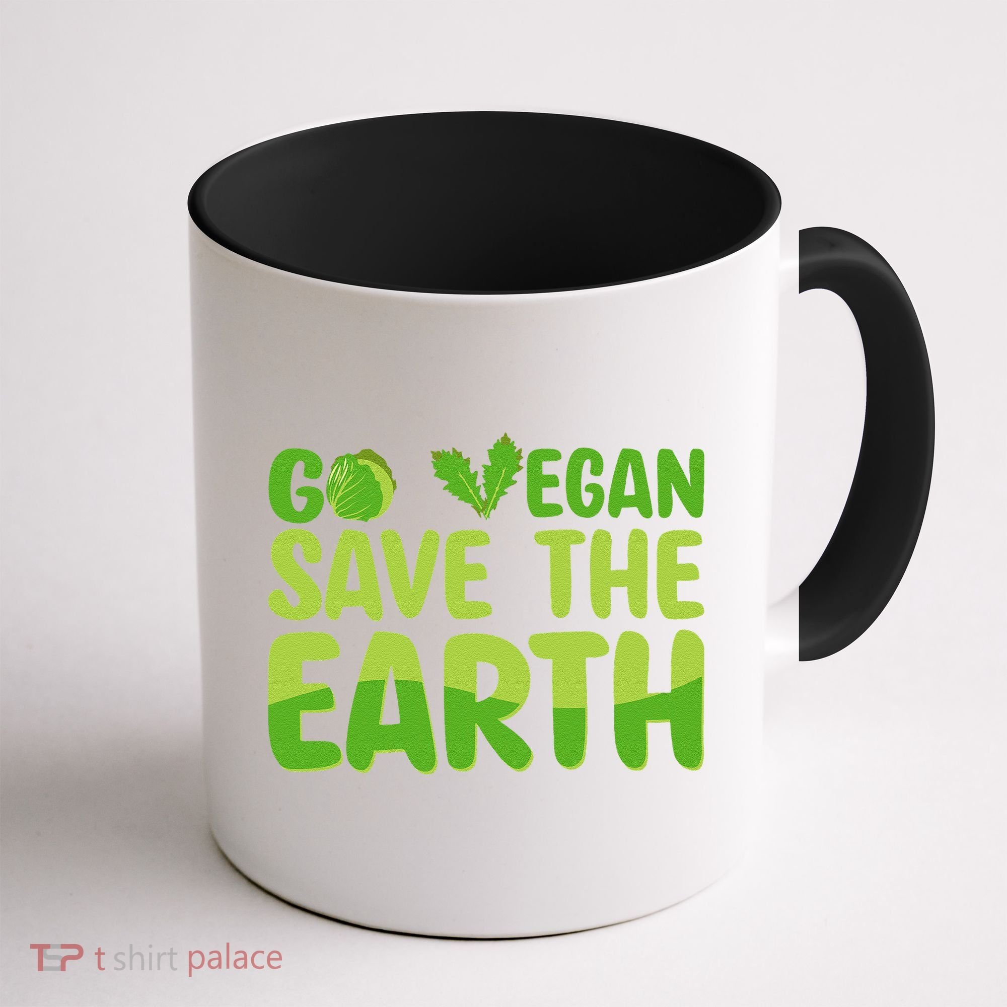 Go Vegan Save The Earth Planet Globe Earth Day April 22 Coffee Mug