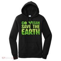 Go Vegan Save The Earth Planet Globe Earth Day April 22 Women's Hoodie thumb 0
