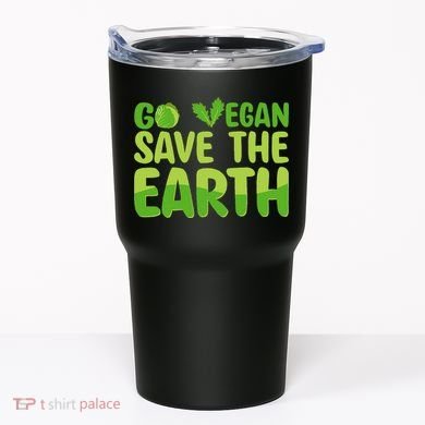 Go Vegan Save The Earth Planet Globe Earth Day April 22 Tumbler