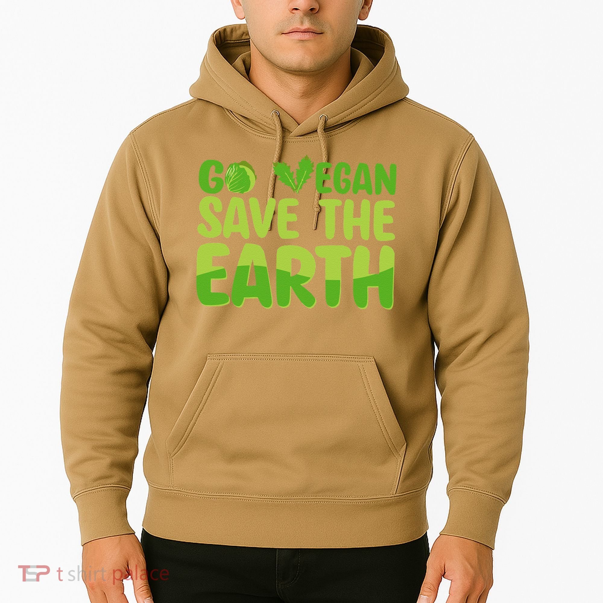 Go Vegan Save The Earth Planet Globe Earth Day April 22 Hoodie