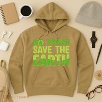 Go Vegan Save The Earth Planet Globe Earth Day April 22 Hoodie thumb 3