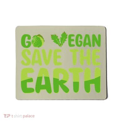 Go Vegan Save The Earth Planet Globe Earth Day April 22 Mousepad