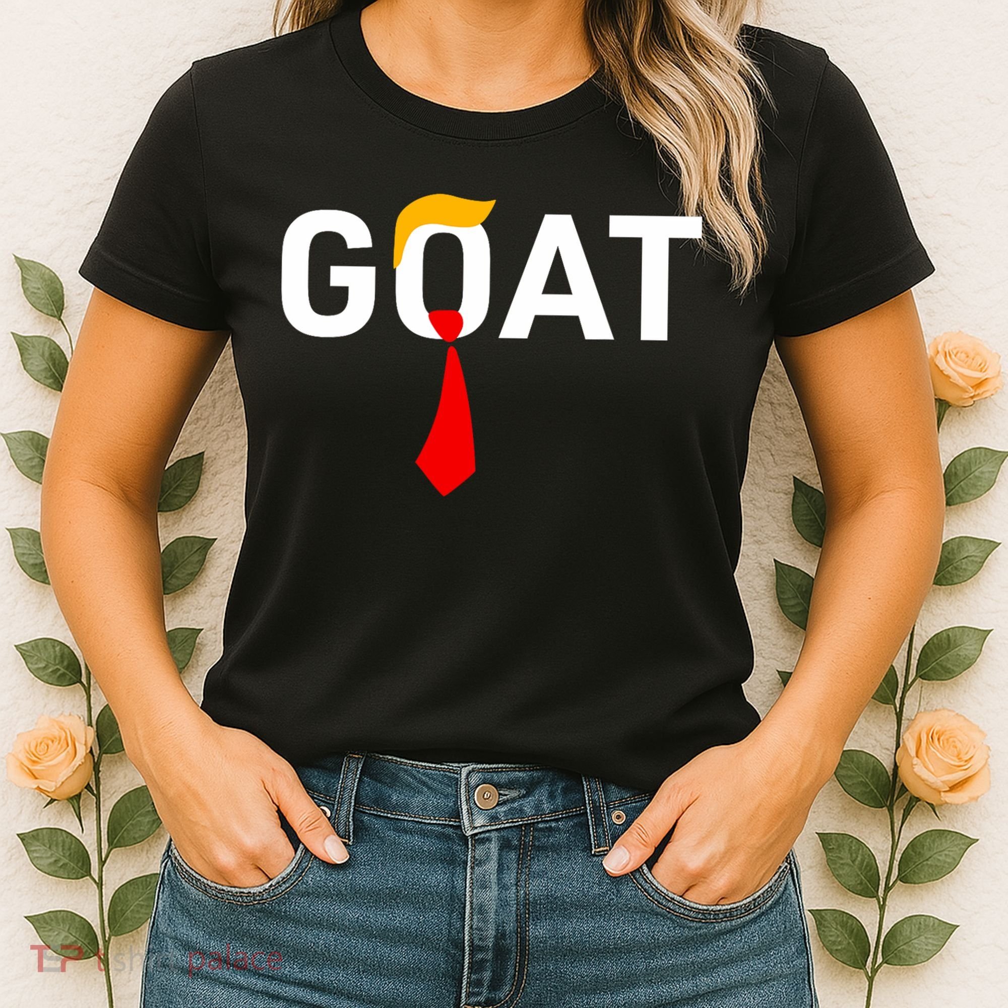 Goat Vote Trump 2024 Funny Support Republican Pro America Women's T-Shirt