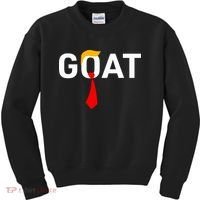 Goat Vote Trump 2024 Funny Support Republican Pro America Kids Sweatshirt thumb 0