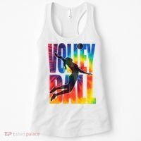 Girls Volleyball Tie Dye Server Teen Players Funny Gift Women's Tank Top thumb 0