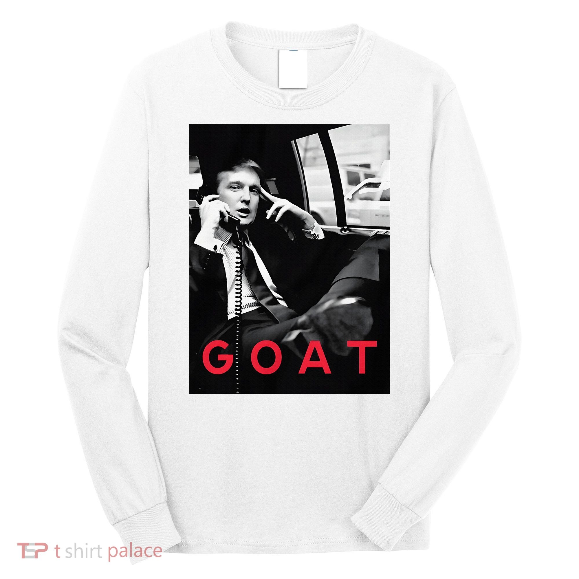 Goat Vote Trump 2024 Funny Support Republican Pro America Long Sleeve Shirt