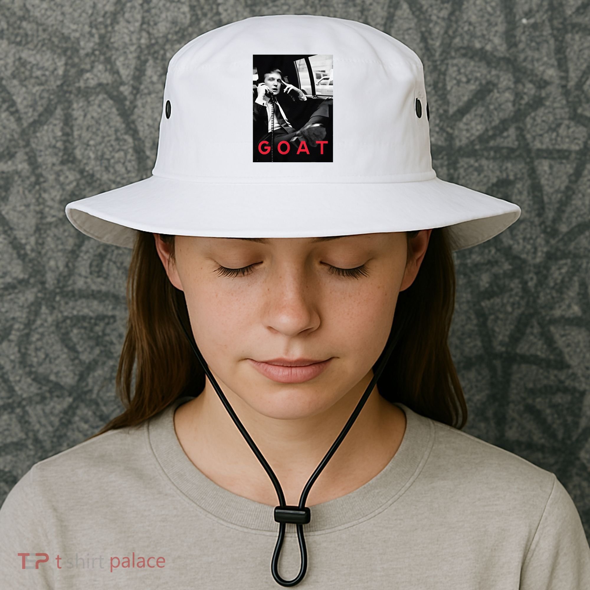 Goat Vote Trump 2024 Funny Support Republican Pro America Bucket Hat