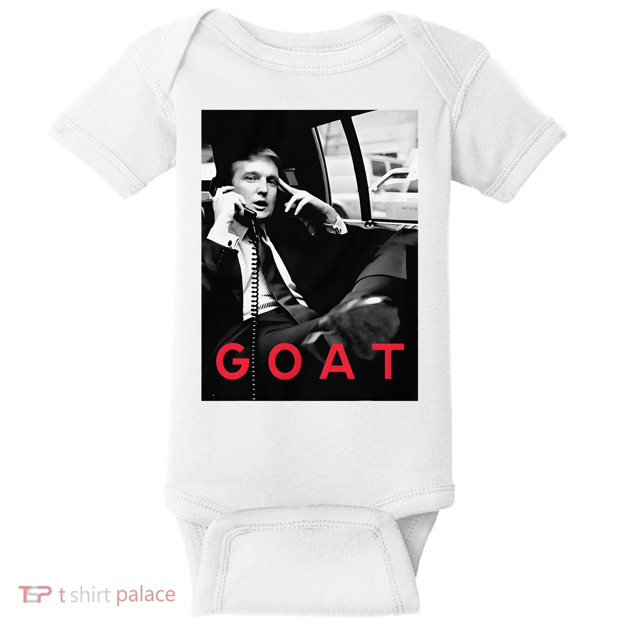 Goat Vote Trump 2024 Funny Support Republican Pro America Baby Bodysuit