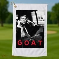 Goat Vote Trump 2024 Funny Support Republican Pro America Golf Towel thumb 1