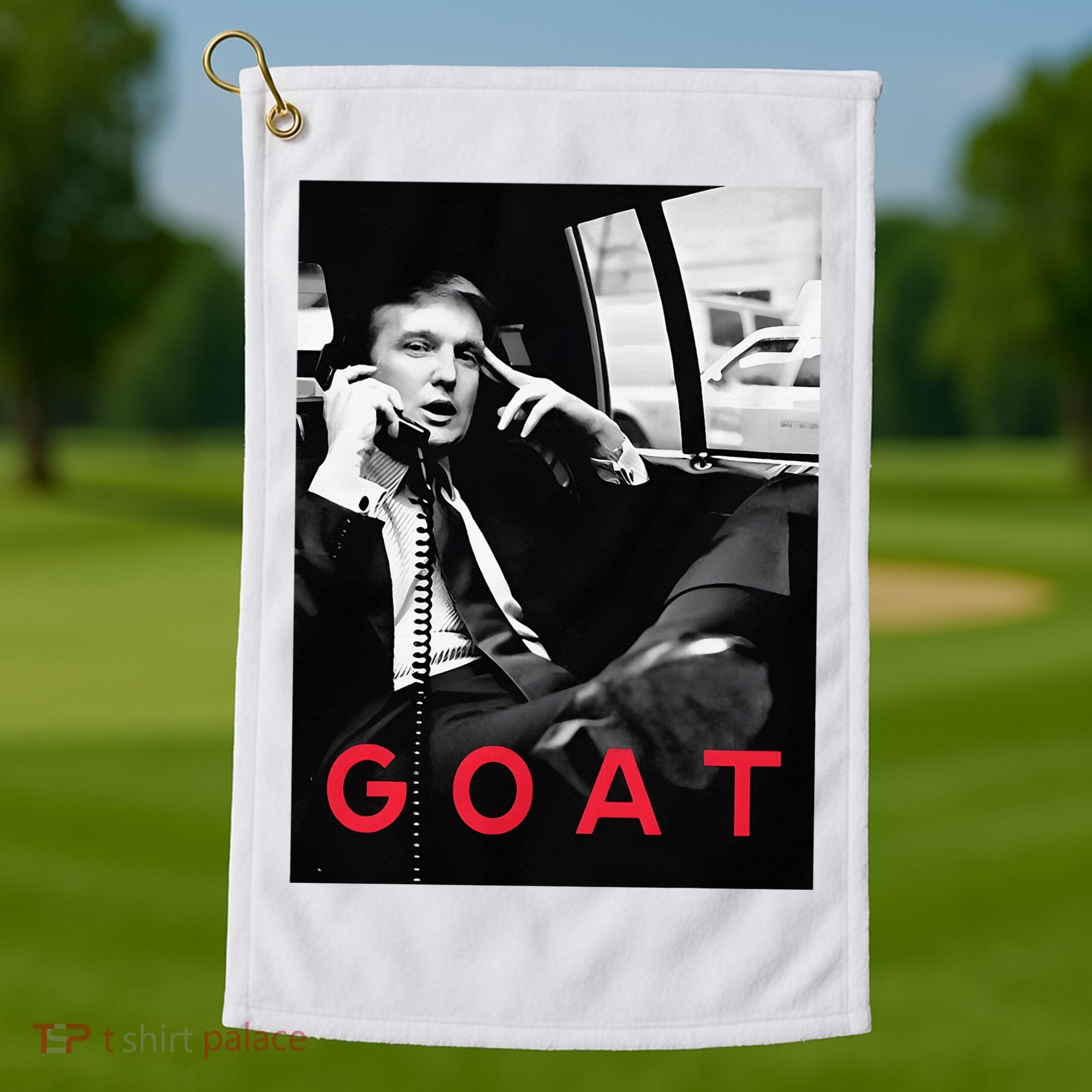 Goat Vote Trump 2024 Funny Support Republican Pro America Golf Towel