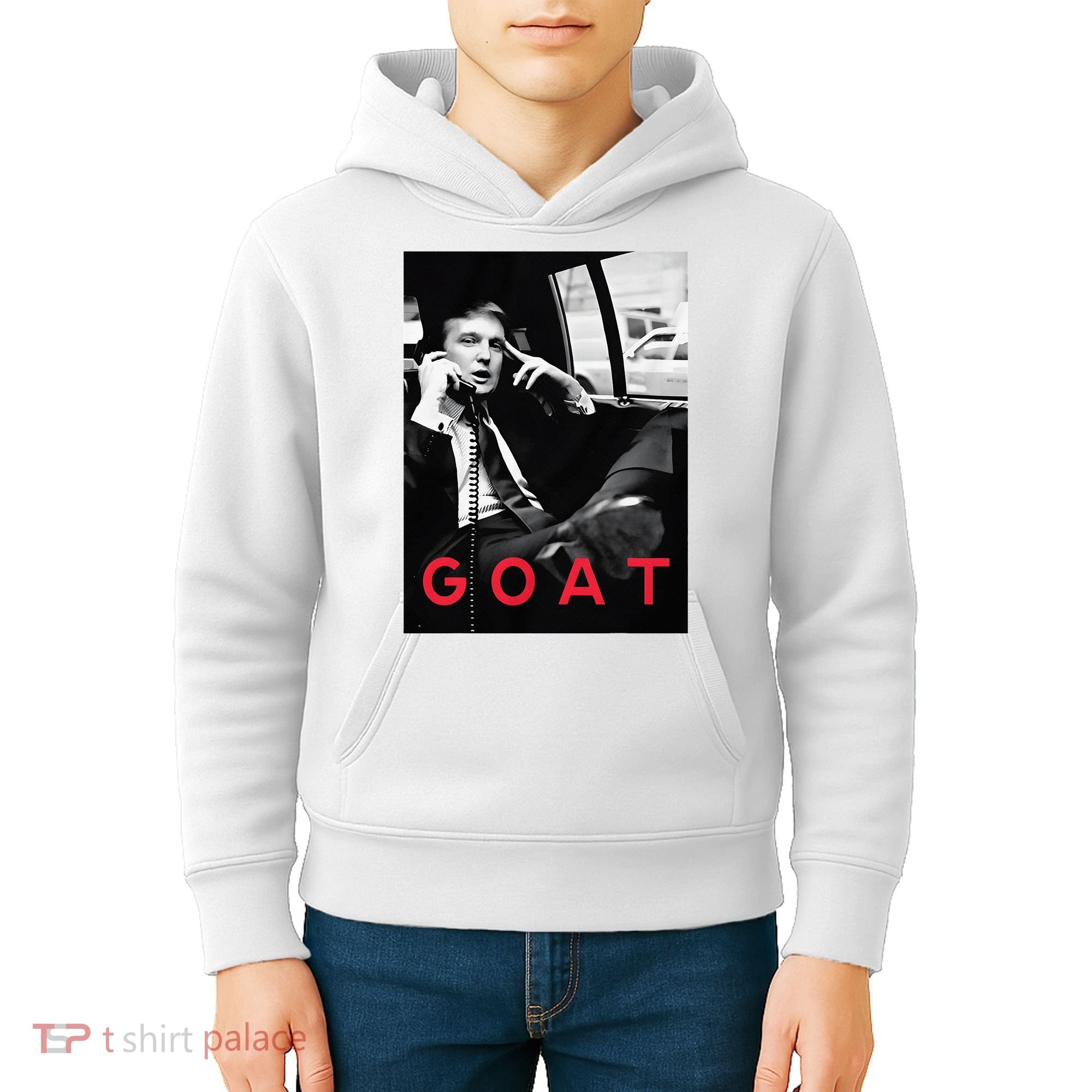 Goat Vote Trump 2024 Funny Support Republican Pro America Kids Hoodie