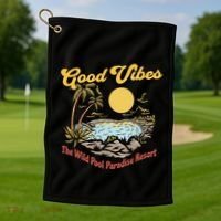 Good Vibes The Wild Pool Paradise Resort Golf Towel thumb 1