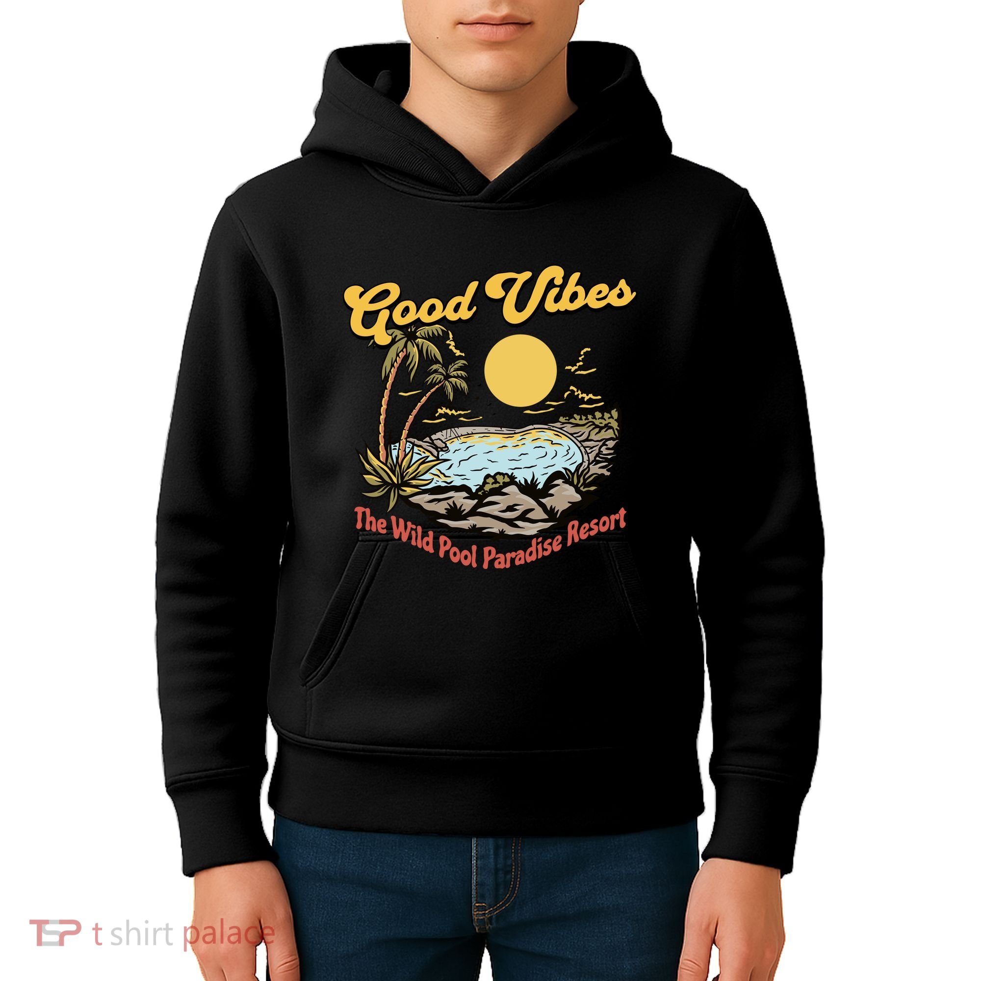 Good Vibes The Wild Pool Paradise Resort Kids Hoodie