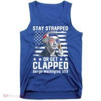 George Washington 1776 Stay Strapped Or Get Clapped Tank Top thumb 0
