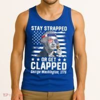 George Washington 1776 Stay Strapped Or Get Clapped Tank Top thumb 3