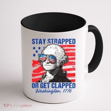 George Washington 1776 Stay Strapped Coffee Mug back