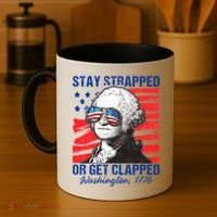 George Washington 1776 Stay Strapped Coffee Mug thumb 4