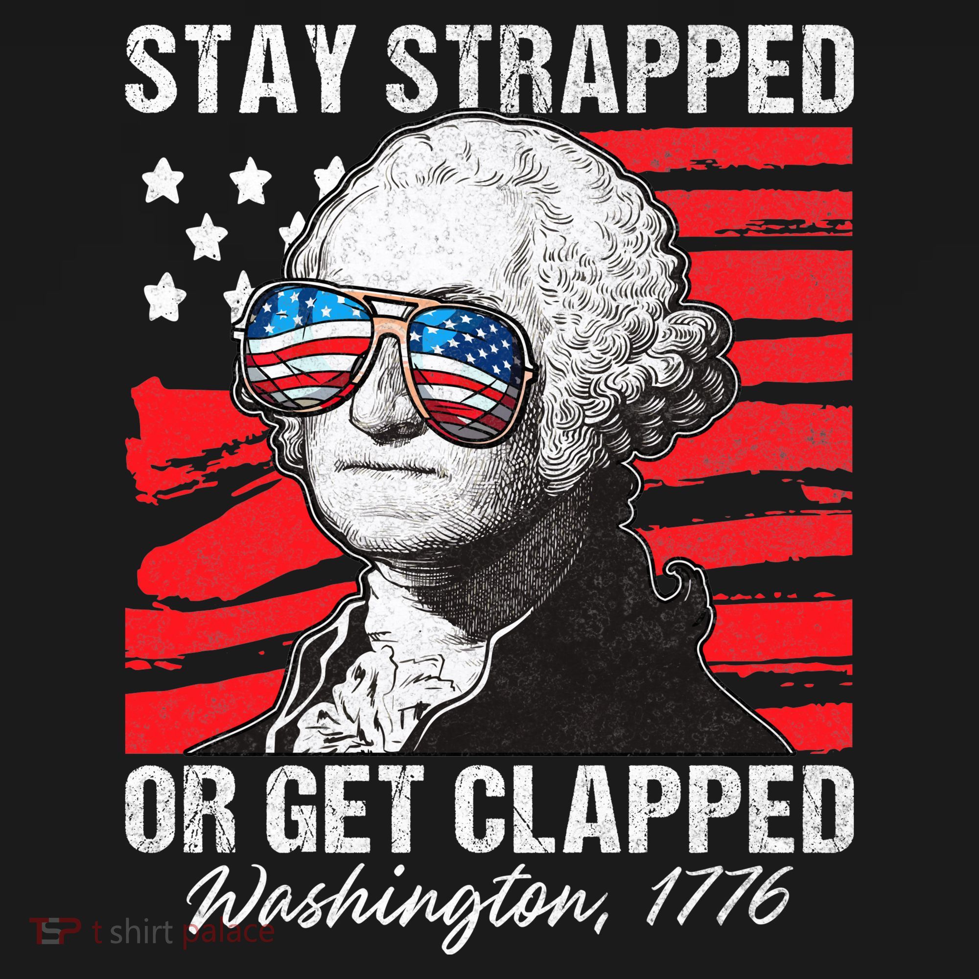 George Washington 1776 Stay Strapped Ornament