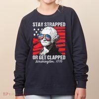 George Washington 1776 Stay Strapped Women's Sweatshirt thumb 0
