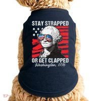 George Washington 1776 Stay Strapped Doggie Tank thumb 0
