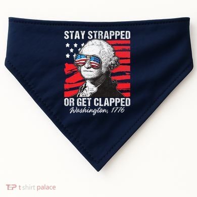 George Washington 1776 Stay Strapped USA-Made Doggie Bandana