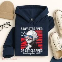 George Washington 1776 Stay Strapped Hoodie thumb 4