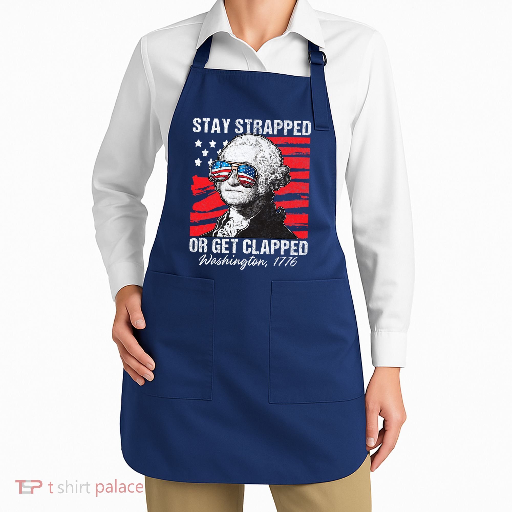 George Washington 1776 Stay Strapped Apron