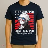 George Washington 1776 Stay Strapped T-Shirt thumb 3