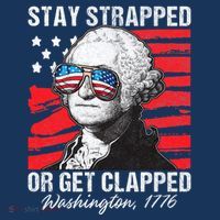 George Washington 1776 Stay Strapped Women's Hoodie thumb 2