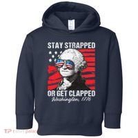 George Washington 1776 Stay Strapped Toddler Hoodie thumb 0